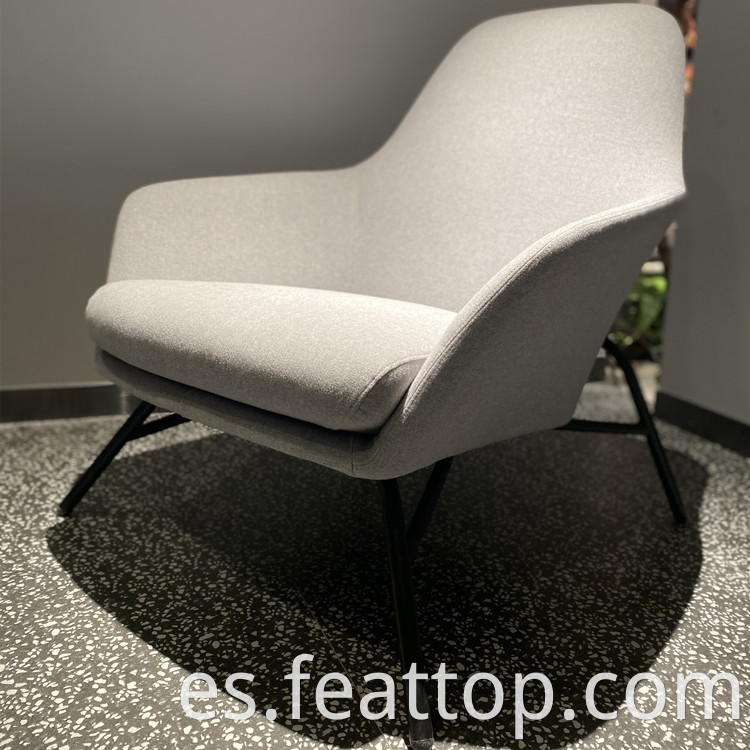 Dinamarca de diseño Light Luxury Backrest Tipo de sofá Silla de sofá Silla de vida de la oficina